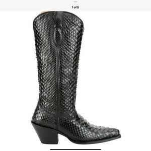 Justin boots QUEEN 15 INCH PYTHON SNIP TOE